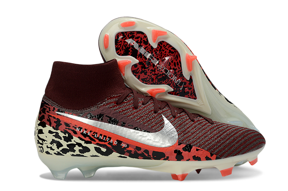 Air Zoom Mercurial Superfly 16 Elite XXV FG — Dark Red/Leopard